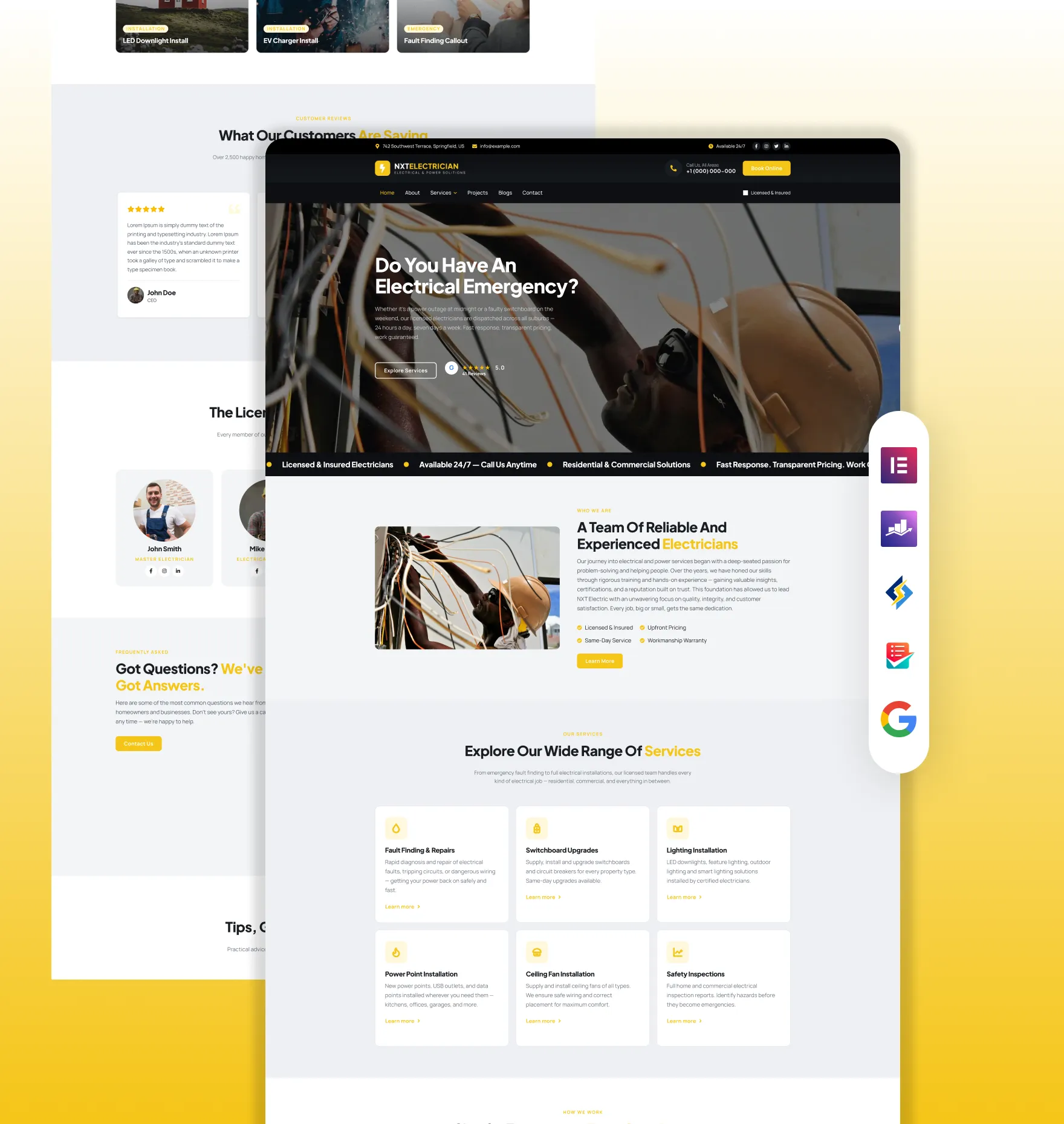 Electrician WordPress Theme