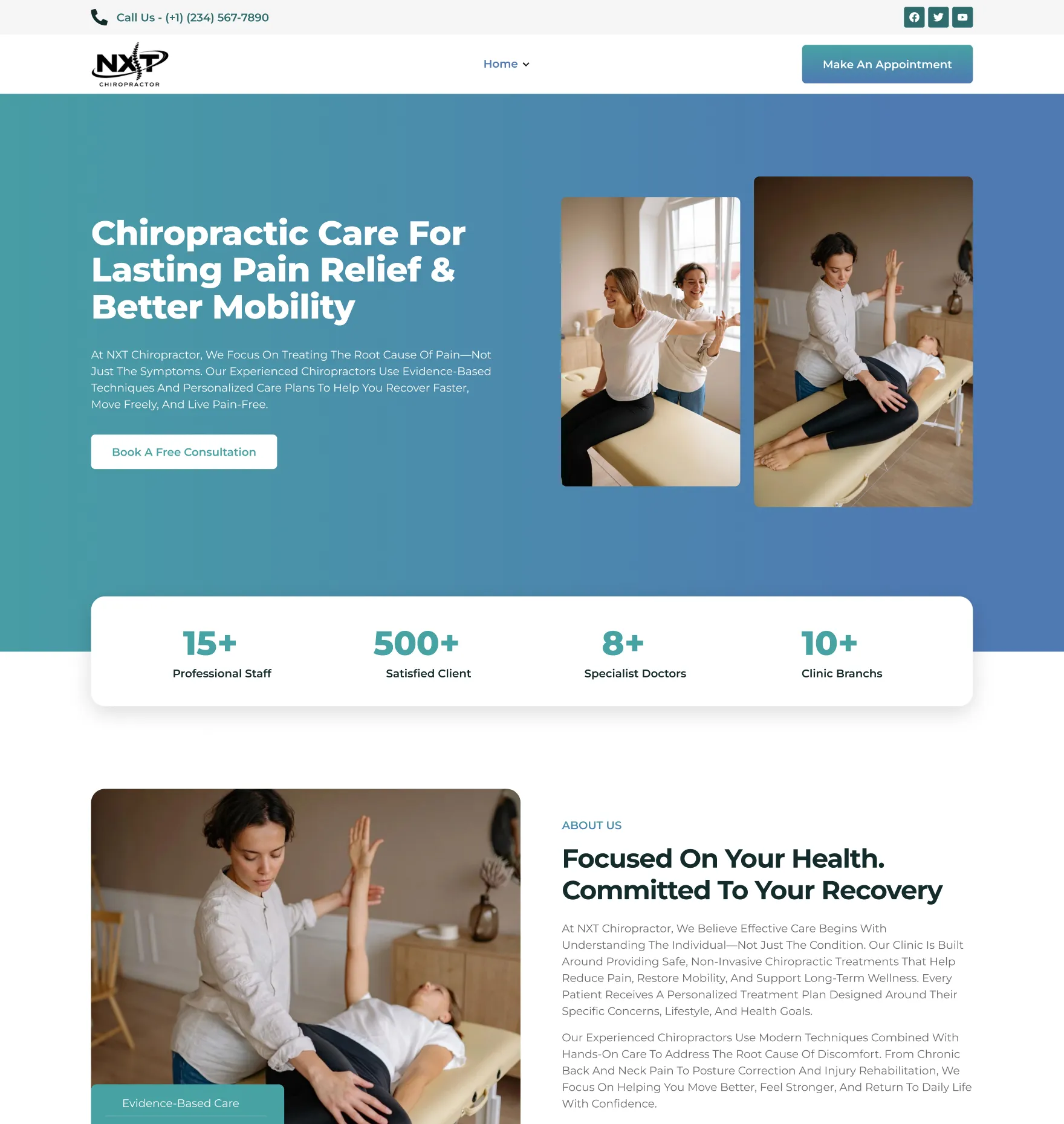 NXTChiropractor - Free Chiropractor WordPress Theme