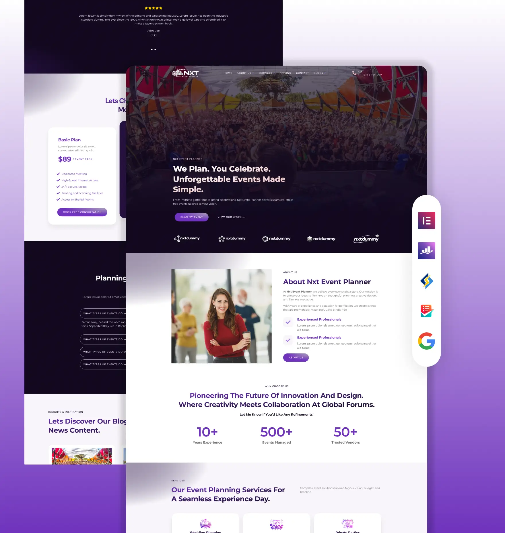 Premium Event Planner WordPress Theme